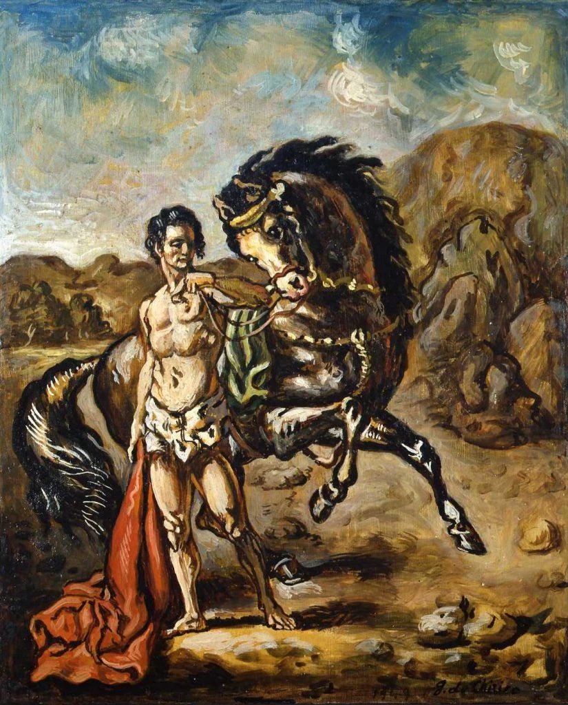 Giorgio De Chirico - 105, Efebp cpn cavallo, 1949, Fondazione Giorgio e Isa de Chirico, Roma